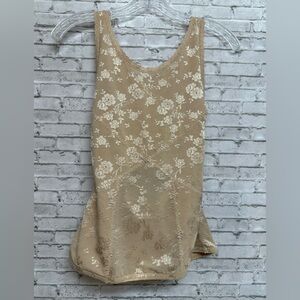 Modern Movement Shapewear Womens Medium Tan Floral Lace